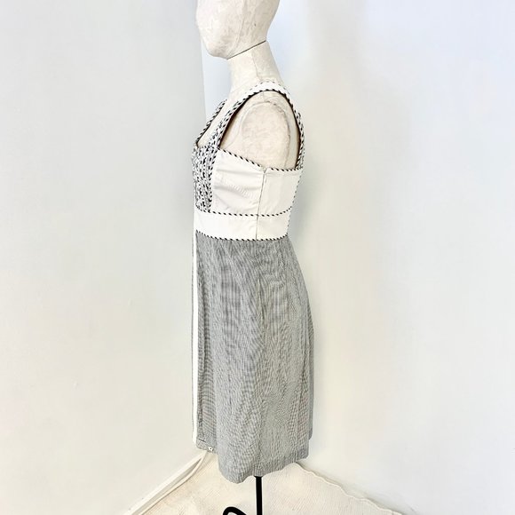 Zac Posen 8 Embroidered Sleeveless Sundress Khaki - Picture 5 of 12